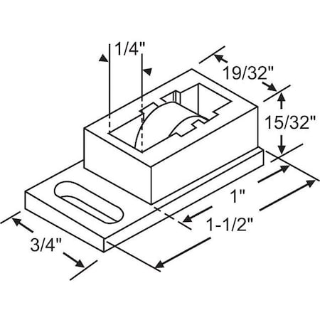 Strybuc Sliding Window Roller Assembly 900-1293A
